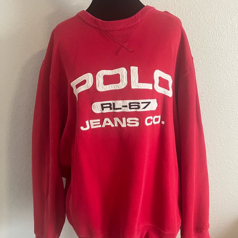 Ralph Lauren Red Crewneck Sweater